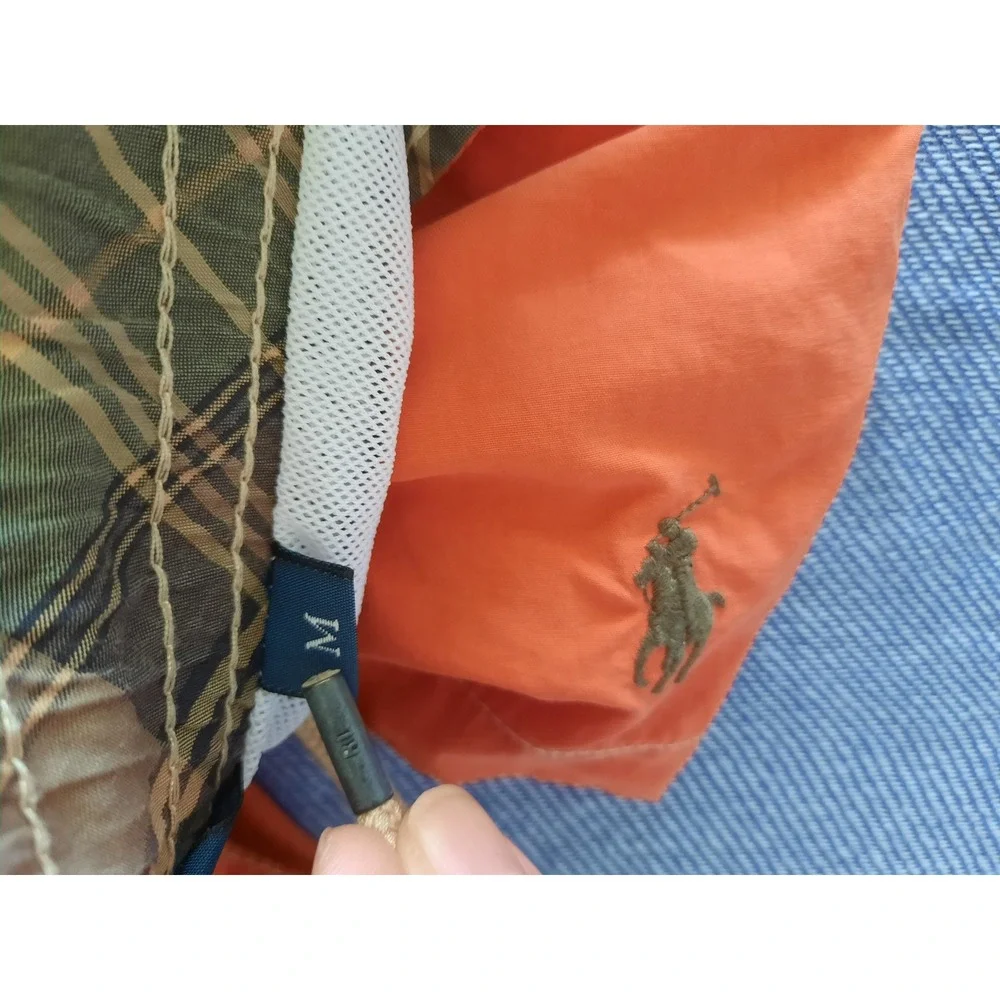 Polo Ralph Lauren Mens Orange Swim Trunks Board Shorts Pony Logo Medium